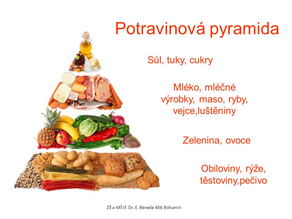 Potravinová pyramida Sůl, tuky, cukry