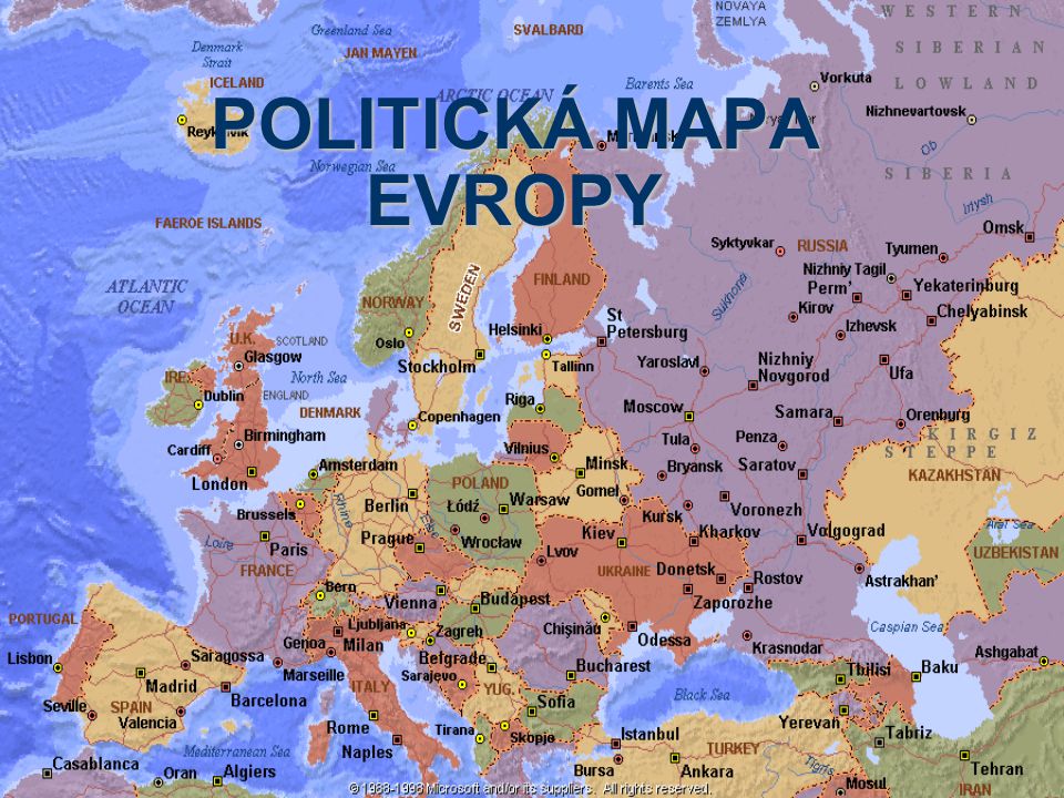 POLITICKÁ MAPA EVROPY