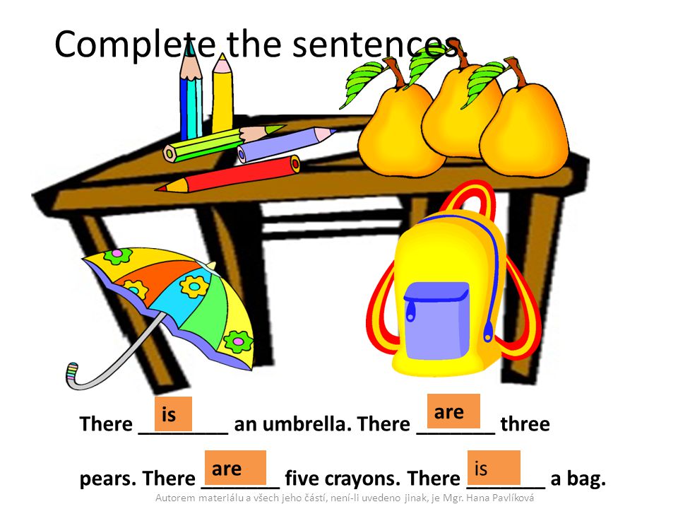 Complete the sentences.