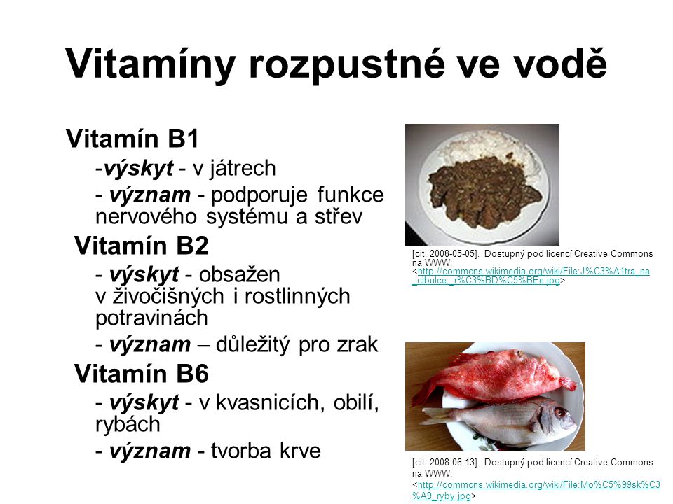 Vitamíny rozpustné ve vodě