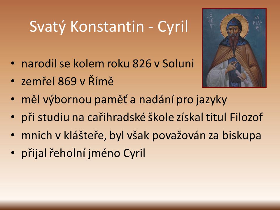 Svatý Konstantin - Cyril