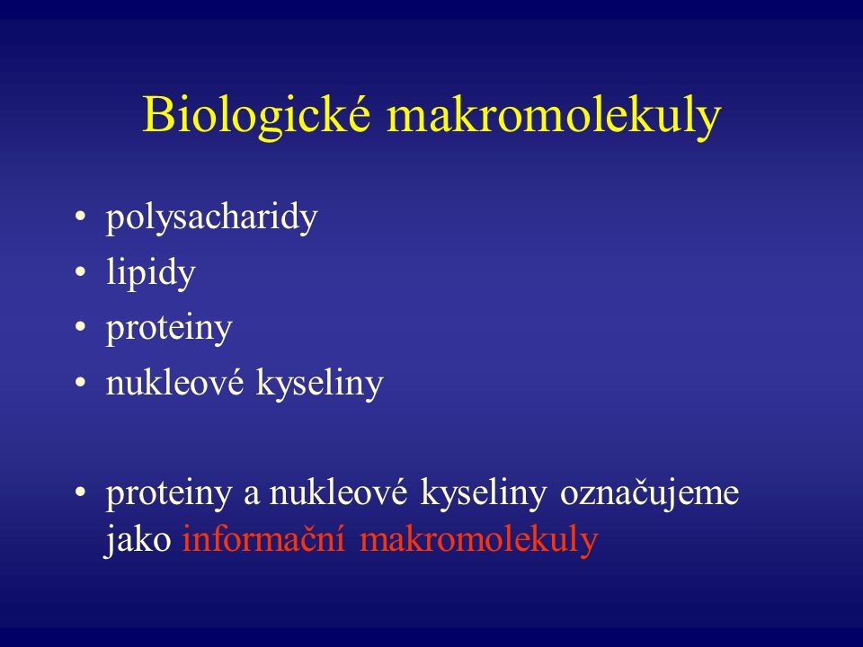 Biologické makromolekuly