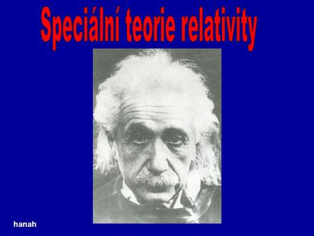Speciální teorie relativity