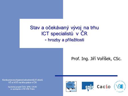 Prof. Ing. Jiří Voříšek, CSc.