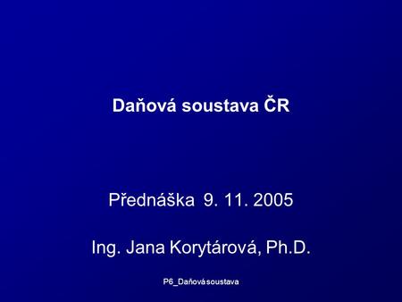 Ing. Jana Korytárová, Ph.D.