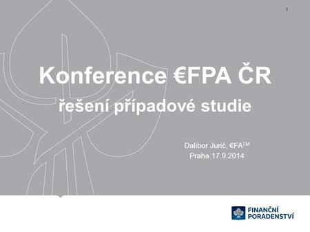 Konference €FPA ČR řešení případové studie