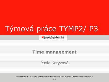 Time management Pavla Kotyzová