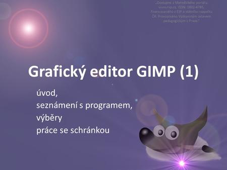 Grafický editor GIMP (1)