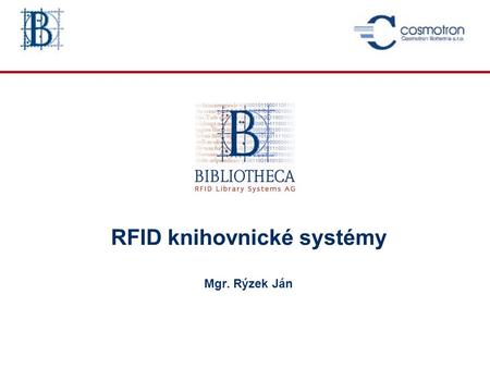 RFID knihovnické systémy Mgr. Rýzek Ján. Co je RFID ?