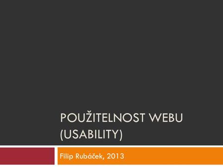 použitelnost webu (usability)