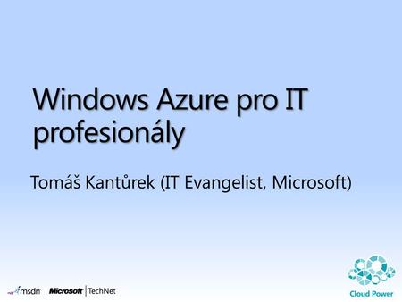 Windows Azure pro IT profesionály