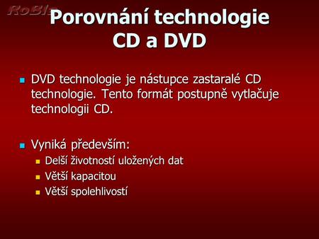 Porovnání technologie CD a DVD
