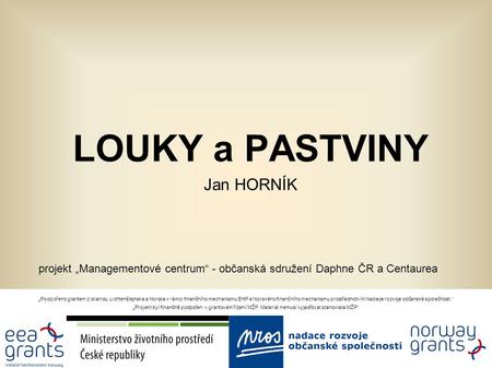 LOUKY a PASTVINY Jan HORNÍK
