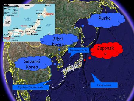 Rusko Jižní Korea Japonsko Severní Korea Japonské moře Tichý oceán