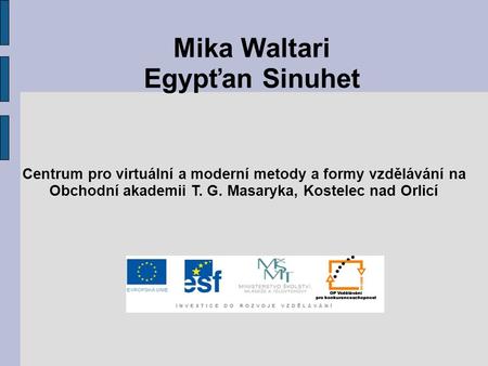 Mika Waltari Egypťan Sinuhet