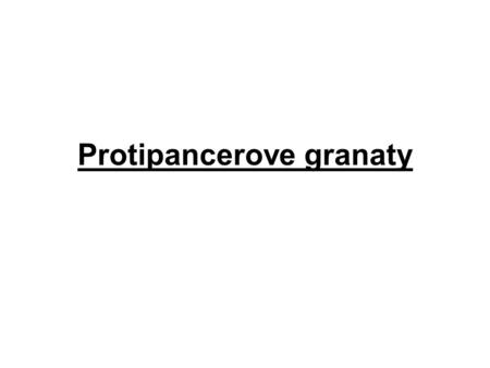 Protipancerove granaty