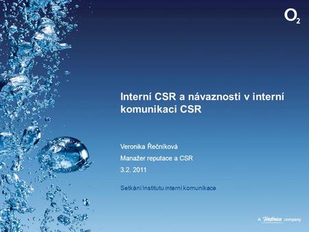 Interní CSR a návaznosti v interní komunikaci CSR