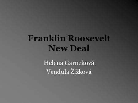 Franklin Roosevelt New Deal
