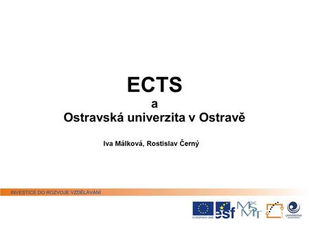 ECTS a Ostravská univerzita v Ostravě