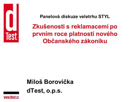 Miloš Borovička dTest, o.p.s.