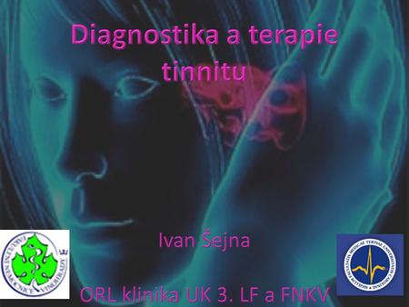 Diagnostika a terapie tinnitu Ivan Šejna ORL klinika UK 3. LF a FNKV