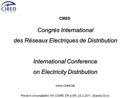 Congrès International des Réseaux Electriques de Distribution