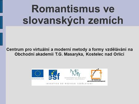 Romantismus ve slovanských zemích
