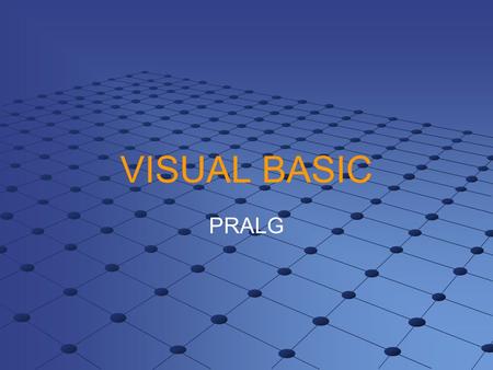 VISUAL BASIC PRALG.