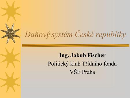Daňový systém České republiky
