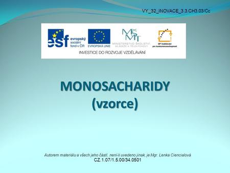 MONOSACHARIDY (vzorce)