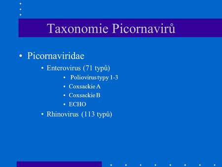 Taxonomie Picornavirů