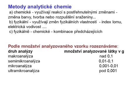 Metody analytické chemie
