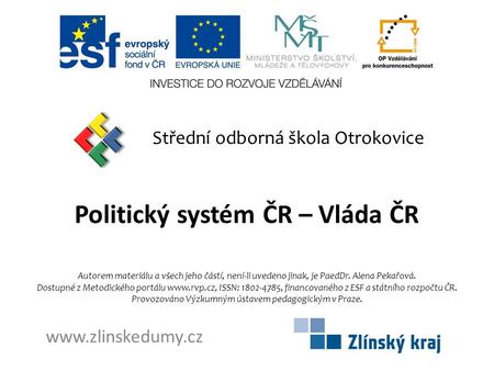 Politický systém ČR – Vláda ČR