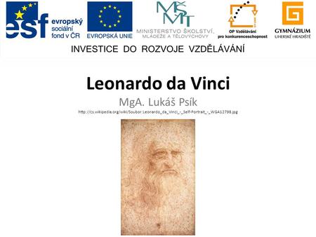 Leonardo da Vinci MgA. Lukáš Psík  wikipedia