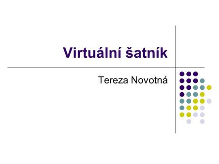 Virtuální šatník Tereza Novotná.