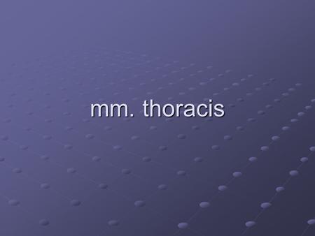 Mm. thoracis.