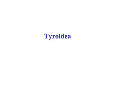 Tyroidea.