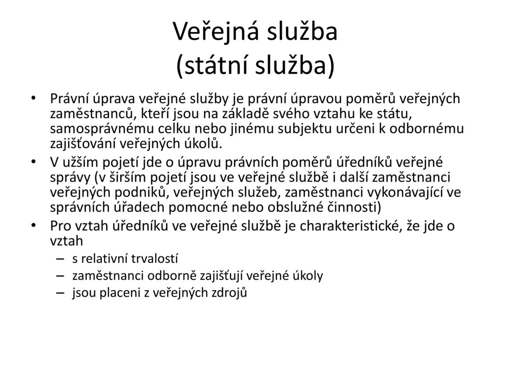 Co to je veřejná služba?