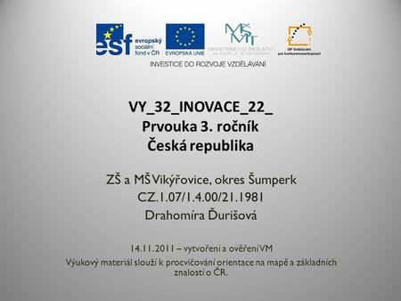 VY_32_INOVACE_22_ Prvouka 3. ročník Česká republika