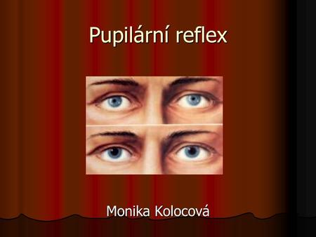 Pupilární reflex Monika Kolocová.
