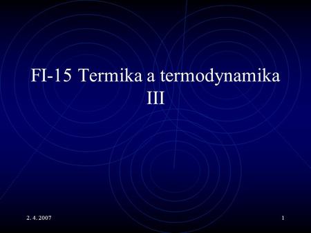 FI-15 Termika a termodynamika III