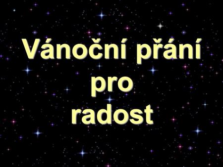 Vánoční přání pro radost