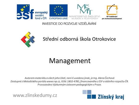 Management Střední odborná škola Otrokovice
