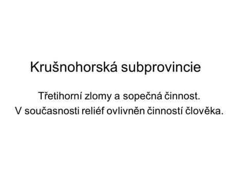 Krušnohorská subprovincie