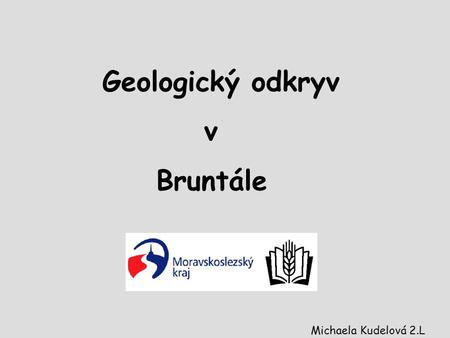 Geologický odkryv v Bruntále Michaela Kudelová 2.L.