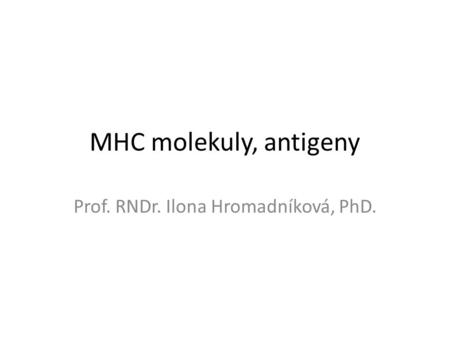Prof. RNDr. Ilona Hromadníková, PhD.