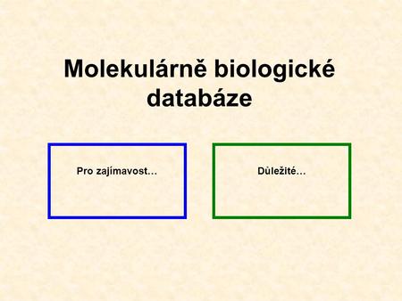 Molekulárně biologické databáze