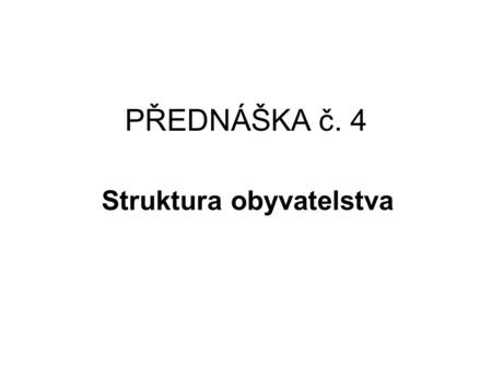 Struktura obyvatelstva