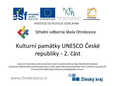 Kulturní památky UNESCO České republiky - 2. část