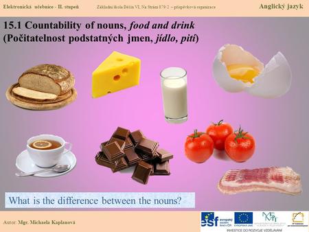 15.1 Countability of nouns, food and drink